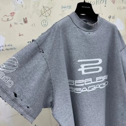 GT Balenciaga AI GENERATED Two Side Wear Tshirt  Grey