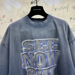 GT Balenciaga Snbn Inside-Out T-SHIRT Oversized In Blue