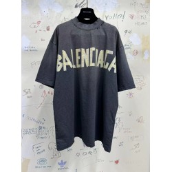 GT Balenciaga  Tape Type T-SHIRT  In Dark Grey