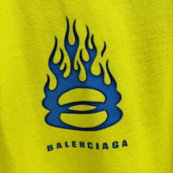 GT Balenciaga Men'S Burning Unity T-shirt In Yellow