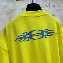GT Balenciaga Men'S Burning Unity T-shirt In Yellow