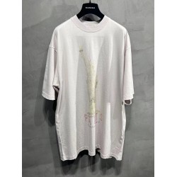 GT Balenciaga Paris Libery T-shirt In Off White