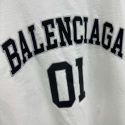 GT Balenciaga Men's Basketball Series Long Sleeve T-shirt  in  White
