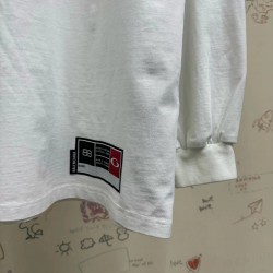 GT Balenciaga Men's Basketball Series Long Sleeve T-shirt  in  White