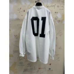 GT Balenciaga Men's Basketball Series Long Sleeve T-shirt  in  White
