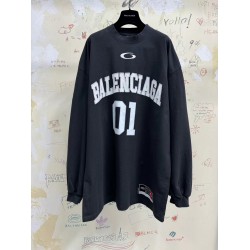 GT Balenciaga Men's Basketball Series Long Sleeve T-shirt  In  Black