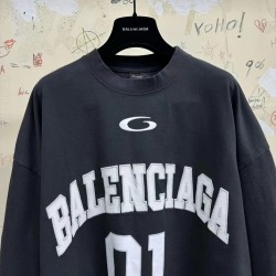 GT Balenciaga Men's Basketball Series Long Sleeve T-shirt  In  Black