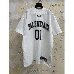 GT Balenciaga Men's Basketball Series Oversized T-shirt In White