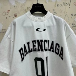 GT Balenciaga Men's Basketball Series Oversized T-shirt In White