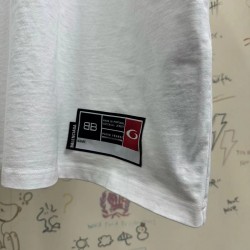 GT Balenciaga Men's Basketball Series Oversized T-shirt In White