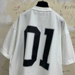 GT Balenciaga Men's Basketball Series Oversized T-shirt In White