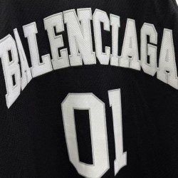 GT Balenciaga Men's Basketball Series - Layered Long Sleeve T-shirt in Black/white