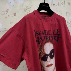 GT Balenciaga Isabelle Boxy T-shirt in Faded Red