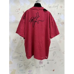 GT Balenciaga Isabelle Boxy T-shirt in Faded Red