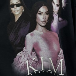 GT Balenciaga  Kim K T-shirt in Faded Black