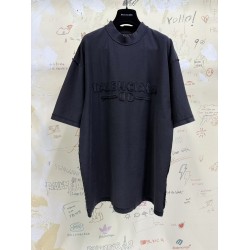 GT Balenciaga  Men's Inside-out T-shirt in Black Faded