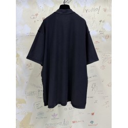 GT Balenciaga  Men's Inside-out T-shirt in Black Faded