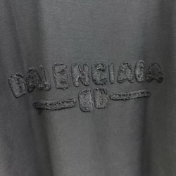 GT Balenciaga  Men's Inside-out T-shirt in Black Faded