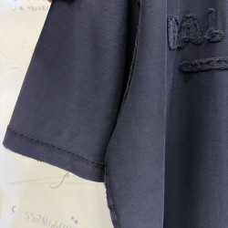 GT Balenciaga  Men's Inside-out T-shirt in Black Faded