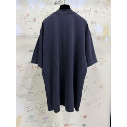 GT Balenciaga Men's Laurel Classic T-shirt in Faded Black