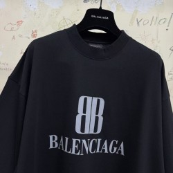 GT Balenciaga  Men's Nano Bb T-shirt  in Black Faded