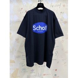 GT Balenciaga  Men's Balenciaga I Scholl T-shirt in Black Faded