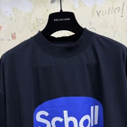 GT Balenciaga  Men's Balenciaga I Scholl T-shirt in Black Faded