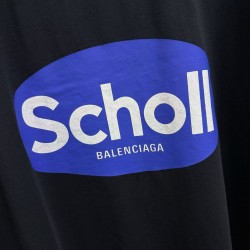 GT Balenciaga  Men's Balenciaga I Scholl T-shirt in Black Faded