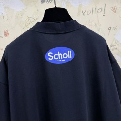 GT Balenciaga  Men's Balenciaga I Scholl T-shirt in Black Faded
