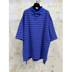 GT Balenciaga Laurel Classic Fitted Polo in Blue/pink/black
