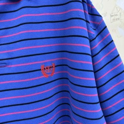 GT Balenciaga Laurel Classic Fitted Polo in Blue/pink/black
