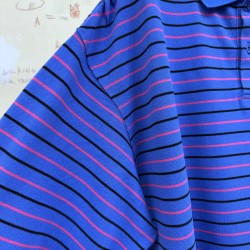GT Balenciaga Laurel Classic Fitted Polo in Blue/pink/black