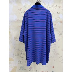 GT Balenciaga Laurel Classic Fitted Polo in Blue/pink/black