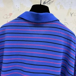 GT Balenciaga Laurel Classic Fitted Polo in Blue/pink/black