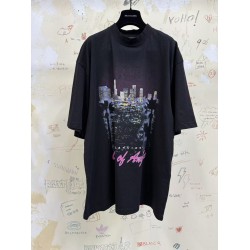 GT Balenciaga City Of Angels T-shirt  in Black Faded