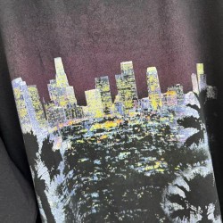 GT Balenciaga City Of Angels T-shirt  in Black Faded