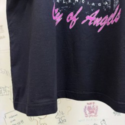 GT Balenciaga City Of Angels T-shirt  in Black Faded