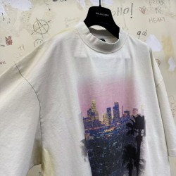 GT Balenciaga City Of Angels T-shirt in Dirty White