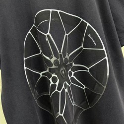 GT Balenciaga Men's Balenciaga I Automobili Lamborghini T-shirt in Black Faded
