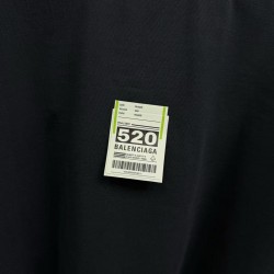 GT Balenciaga Airport Tag T-shirt  in Faded Black