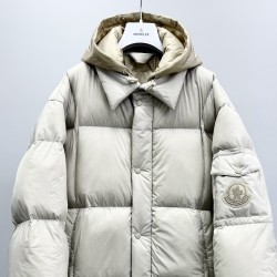 Moncler Zippered Pocket Detachable Hooded Long-Sleeved Down Jacket for Men