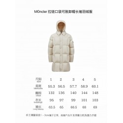 Moncler Zippered Pocket Detachable Hooded Long-Sleeved Down Jacket for Men