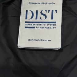 Moncler Zippered Pocket Detachable Hooded Long-Sleeved Down Jacket Black