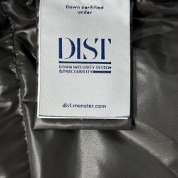 Moncler Maya Series Solid Color Patent Leather High-Neck Hooded Down Jacket