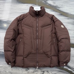 M0ncler Zipper Long Sleeve Down Jacket Army Green