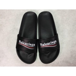 Balenciaga Piscine Flat Sandals Black