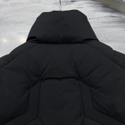 Moncler Zipper Long Sleeve Down Jacket Black