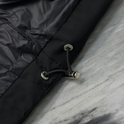 Moncler Zipper Long Sleeve Down Jacket Black