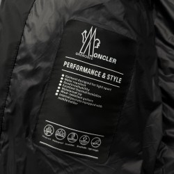 Moncler Zipper Long Sleeve Down Jacket Black