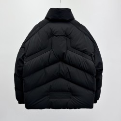 Moncler Zipper Long Sleeve Down Jacket Black